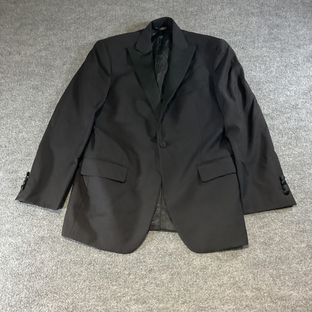 Brooks Brothers 1818 Madison Tuxedo Jacket Black Wool Peak Lapel 38S USA Made